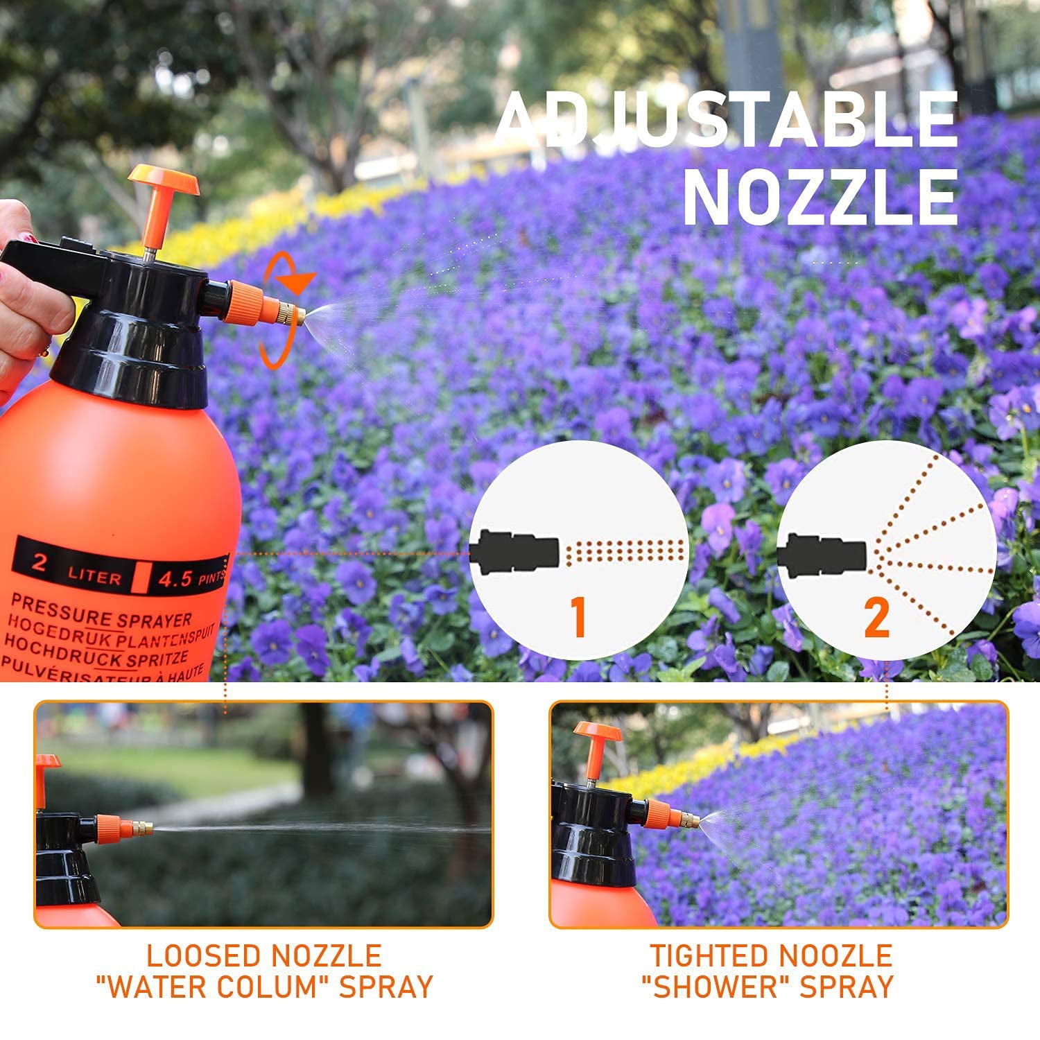 Hand-held garden pressure sprayer overview