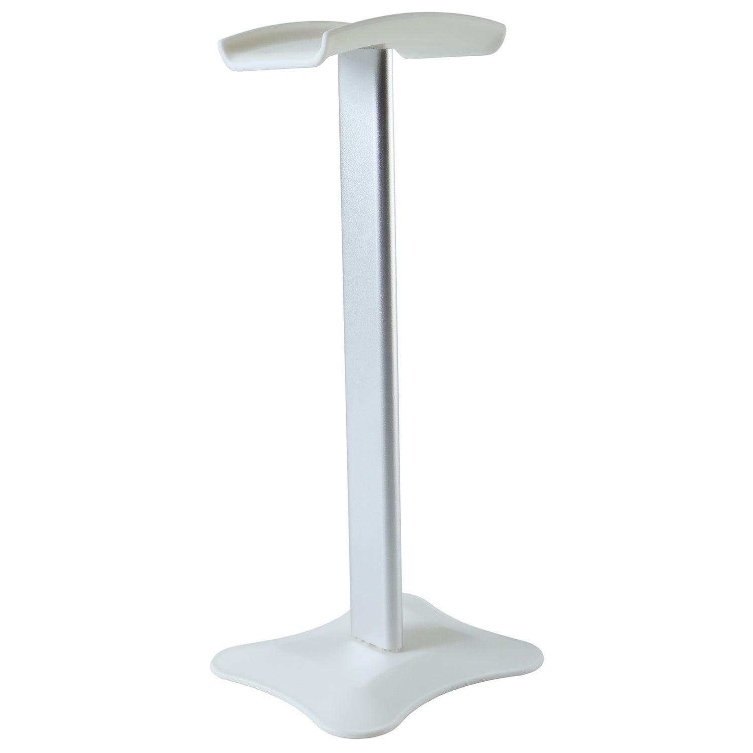 Desktop headphone stand on white background