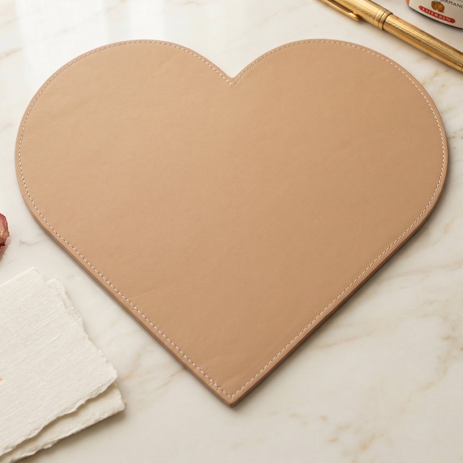 Close-up of smooth material Heart Shape Art Board