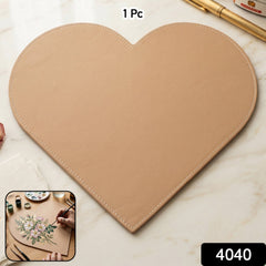 Heart Shape Art Board with paint and crafting tools