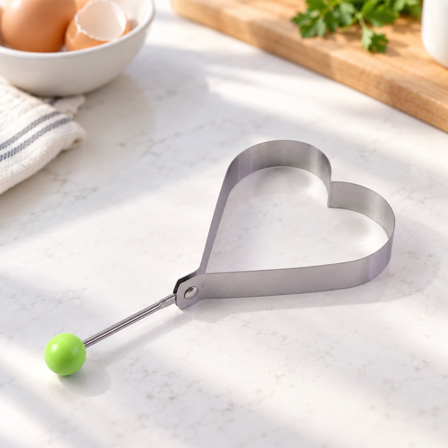 Heart egg mould cooking use