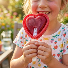 Flexible heart-shaped popsicle molds
