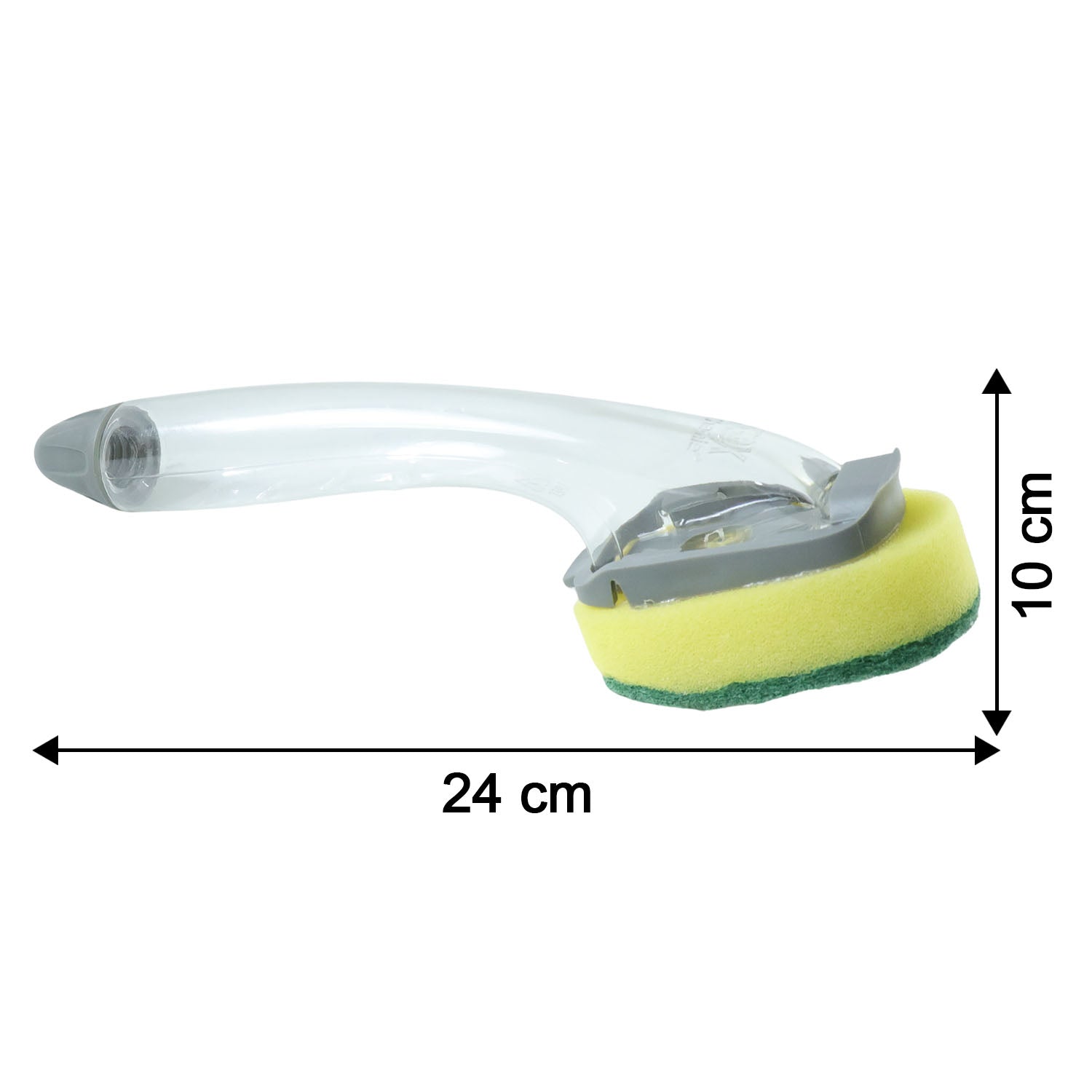 Soap Dispensing Dishwand Scrubber Brush with Built-In Liquid Dispenser (1 Pc)