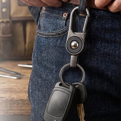Premium Metal Key Holder with Secure and Stylish Keychain (1 Pc)