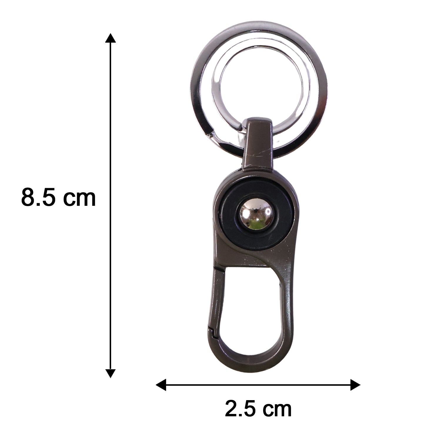 Premium Metal Key Holder with Secure and Stylish Keychain (1 Pc)