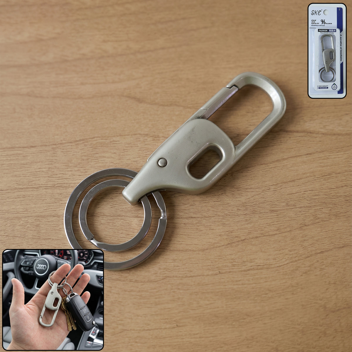 Premium Metal Key Holder Keychain 1 Pc