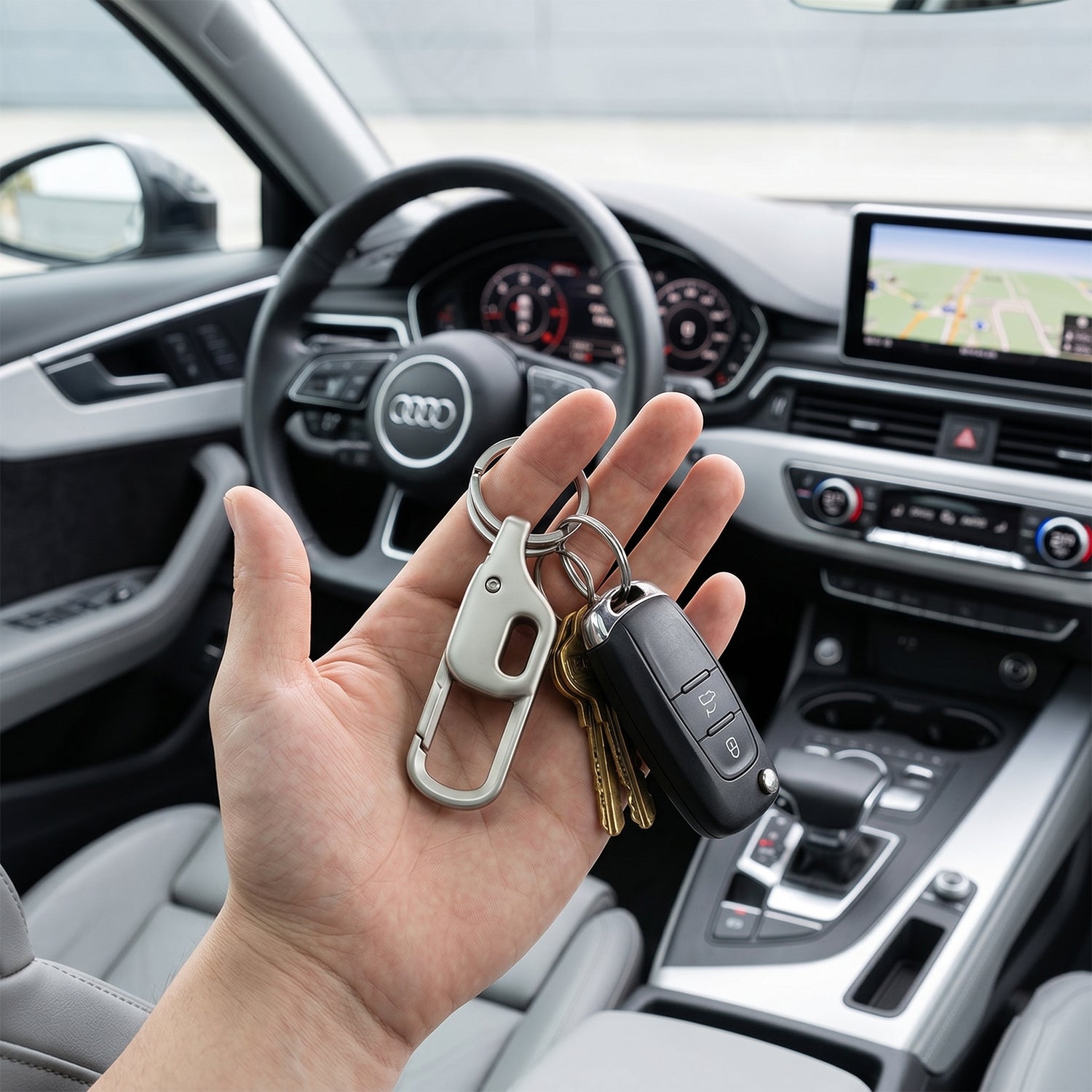 Premium Metal Key Holder Keychain 1 Pc