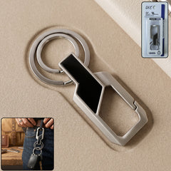 Heavy Duty Stainless Steel Key Holder with Dual Ring Carabiner Clip 1 Pc