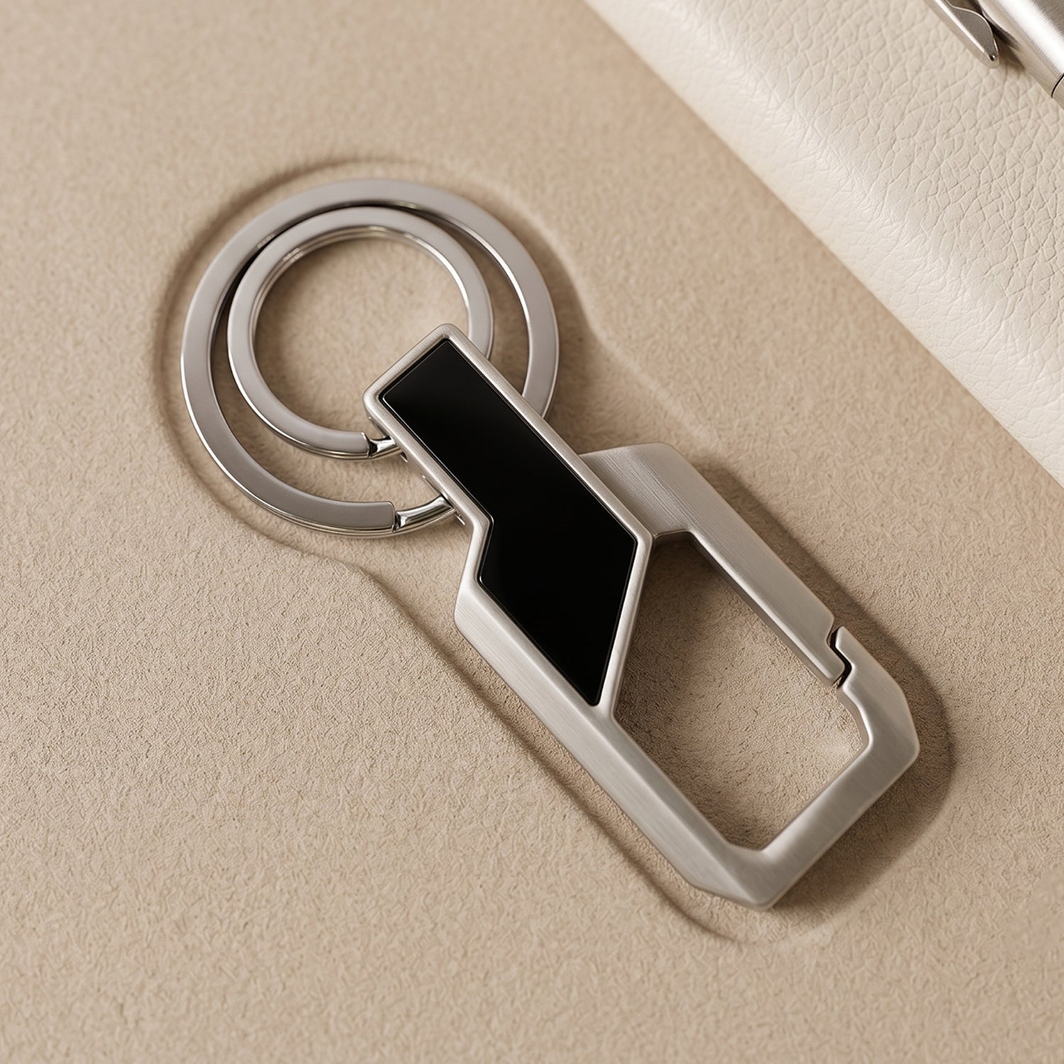 Heavy Duty Stainless Steel Key Holder with Dual Ring Carabiner Clip 1 Pc