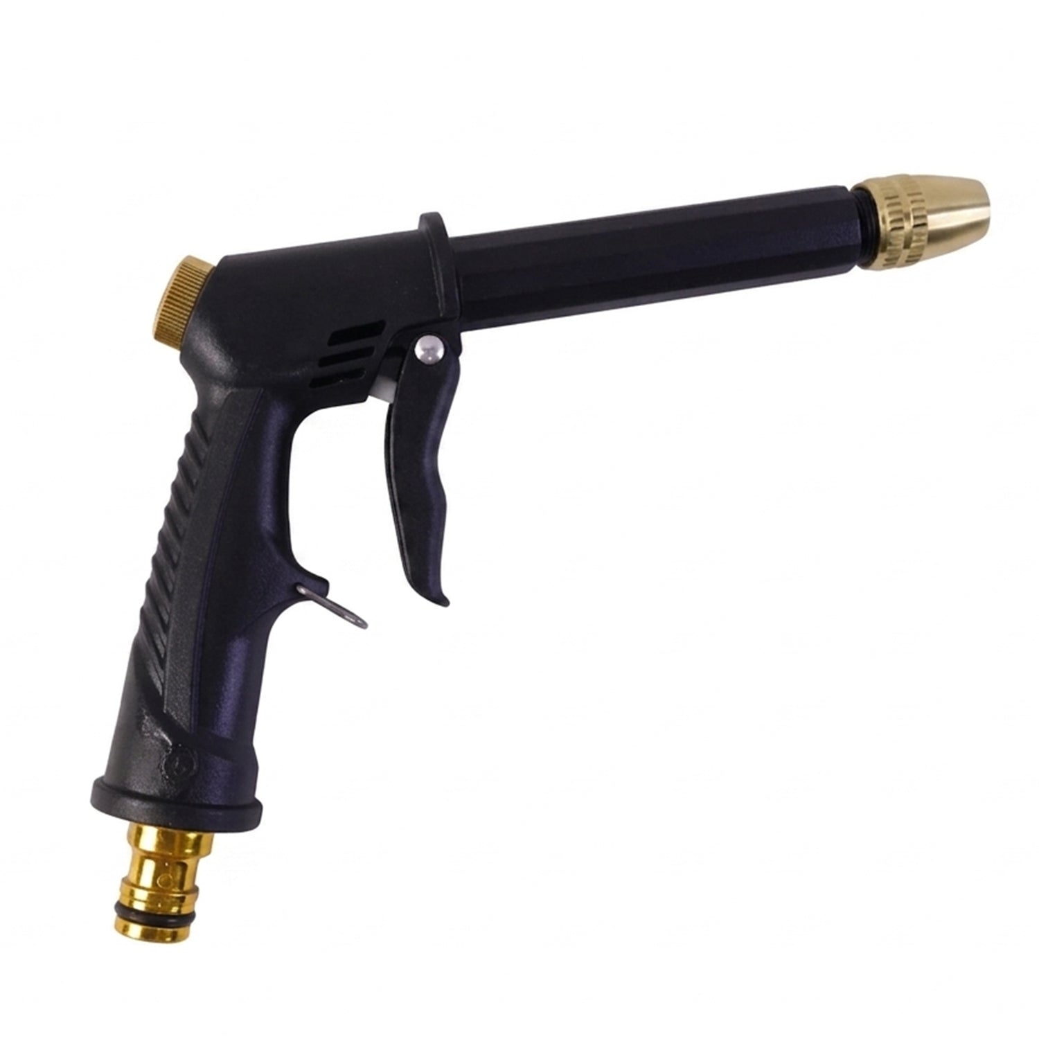 Heavy-duty high pressure spray gun with brass components for outdoor washing and watering