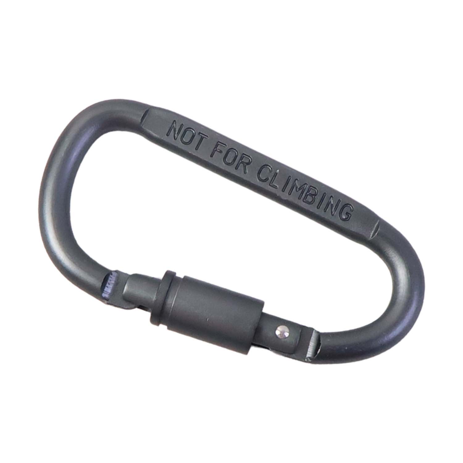 Premium Heavy-Duty Metal Carabiner Hook with Screw Lock (1 Pc)