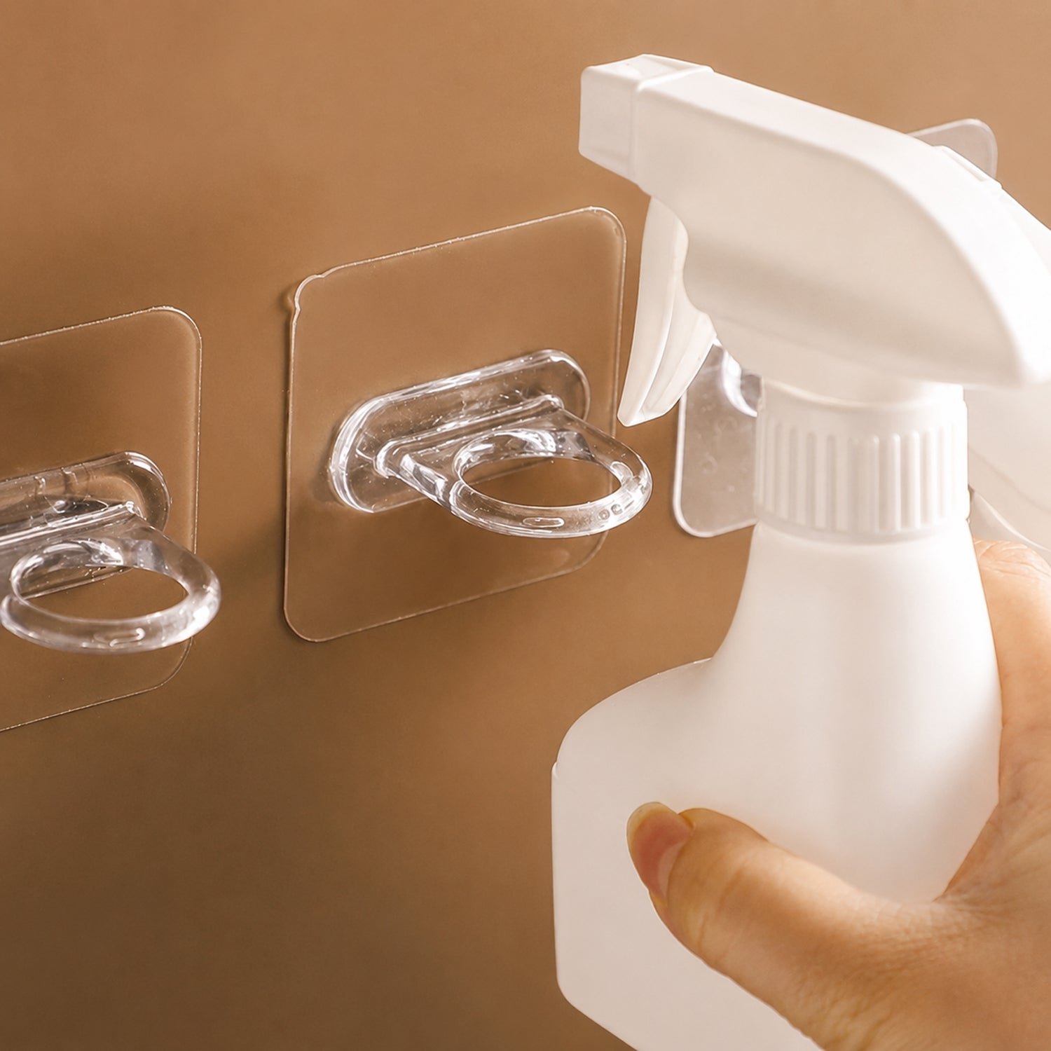 Adhesive hooks home storage