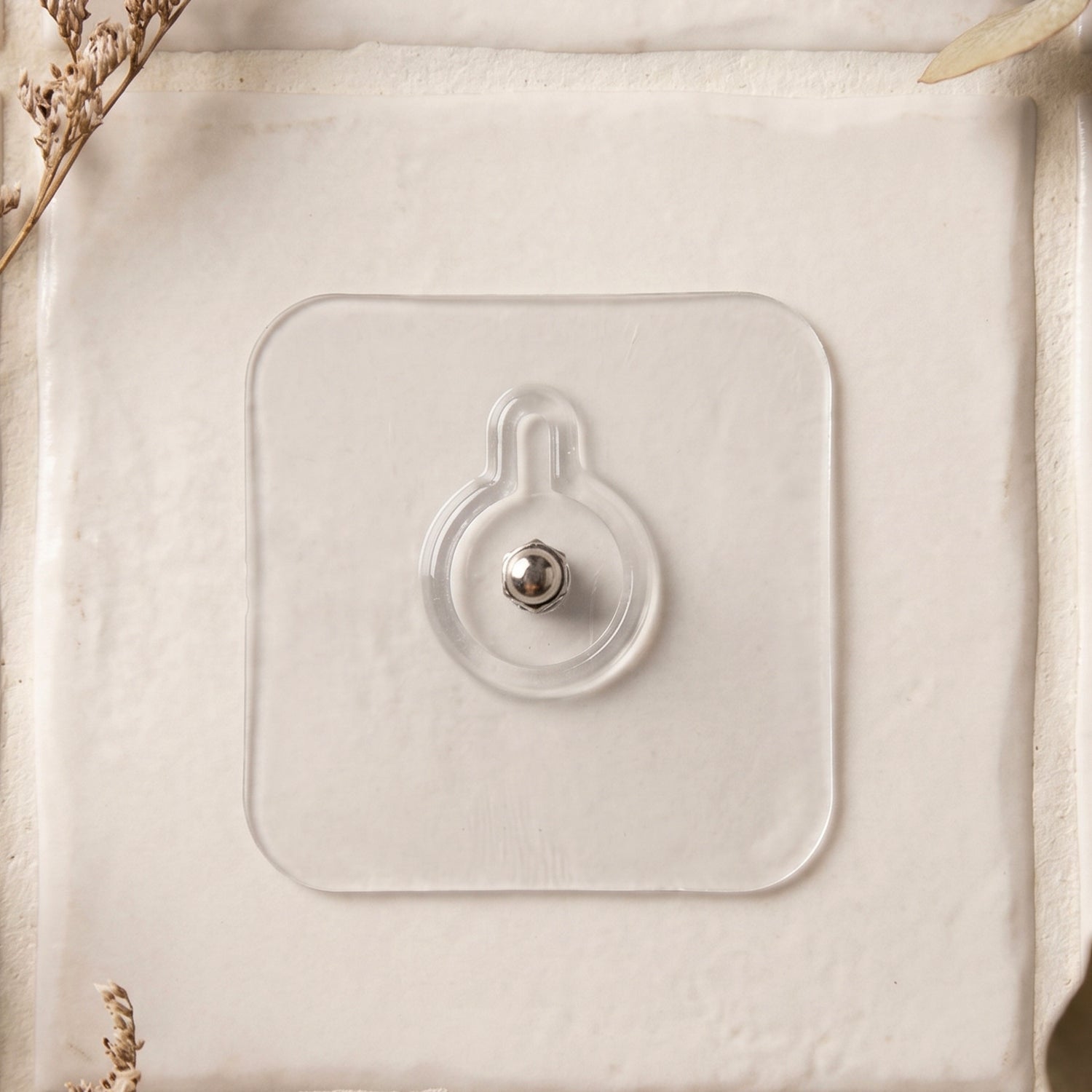 Round Transparent Self Adhesive Utility Wall Hook (1 Pc)