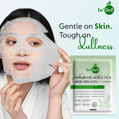 In’lief Hyaluronic Acid 0.1% & Aloe Vera 0.5% Hydrating Facial mask (1 Pc)
