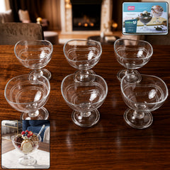 Crystal-clear polycarbonate ice cream cup