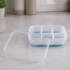 Mini Plastic 6 Cavity Ice Tray - Freeze & Fresh, Compact Ice Cube Tray