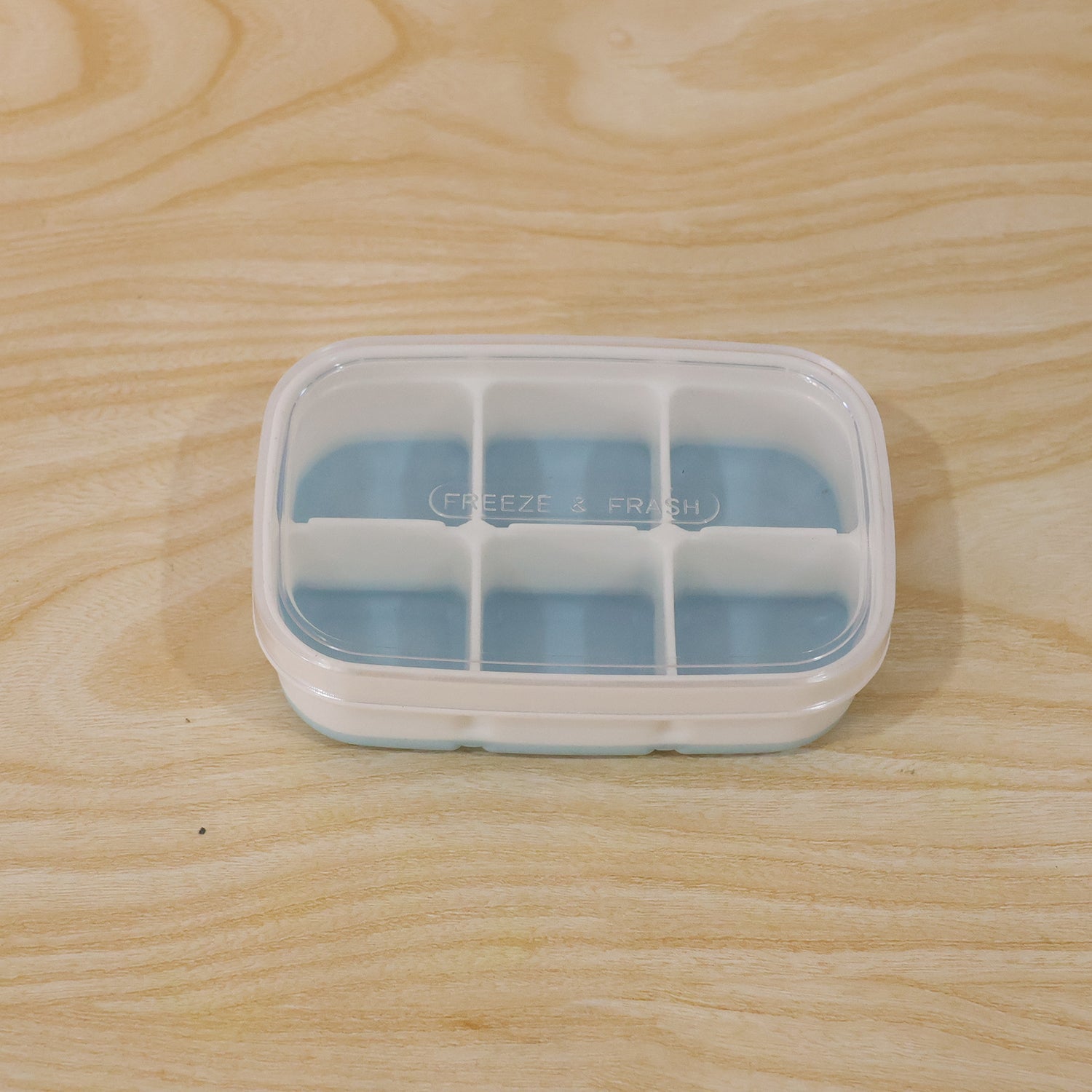 Mini Plastic 6 Cavity Ice Tray - Freeze & Fresh, Compact Ice Cube Tray