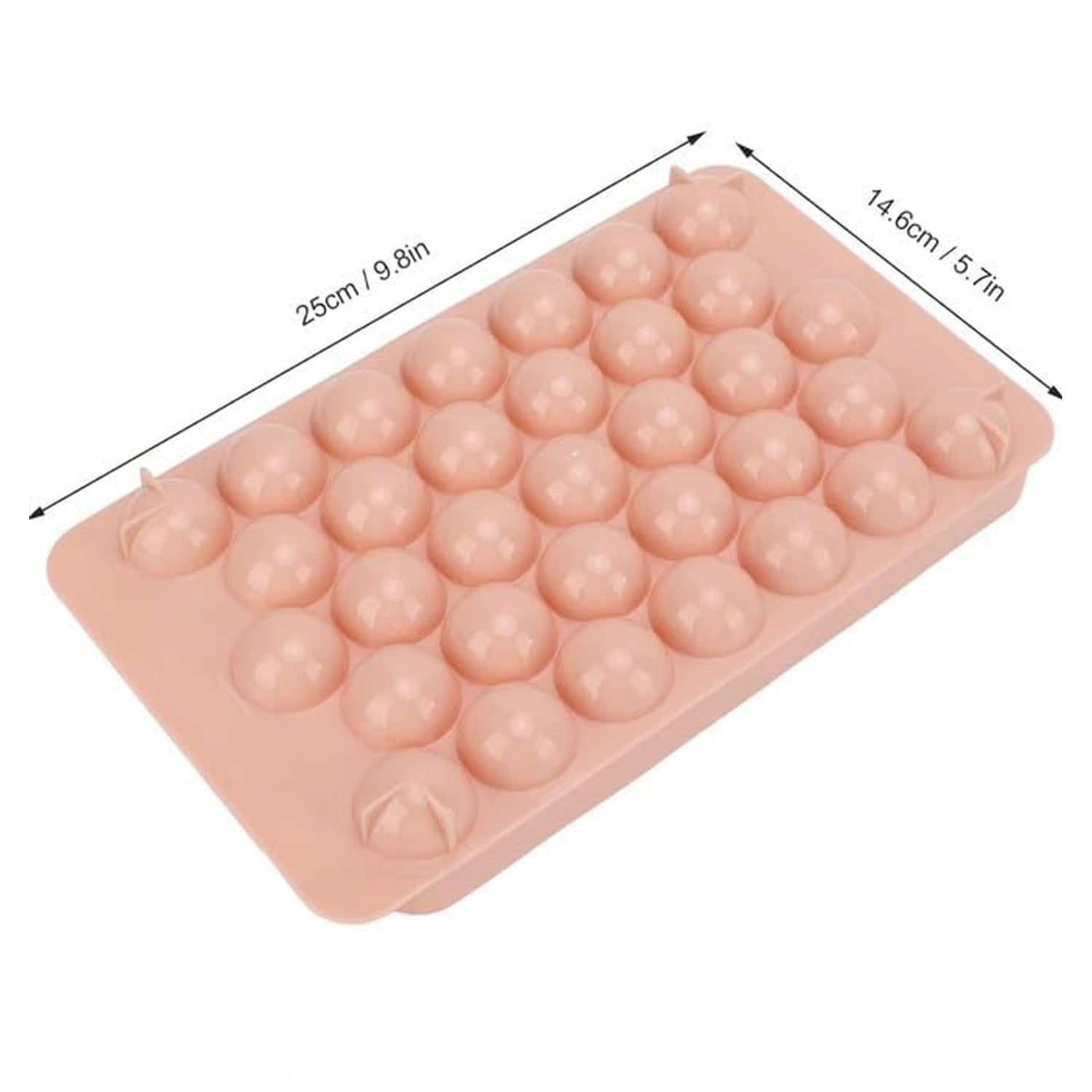 Plastic Ball Ice Cube Tray With Lid (1 Pc, 33 Grid)