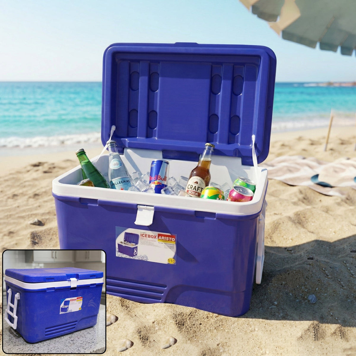 Heavy Duty Insulated Ice Box (1 Pc, 110 Ltr, 71x48 Cm)