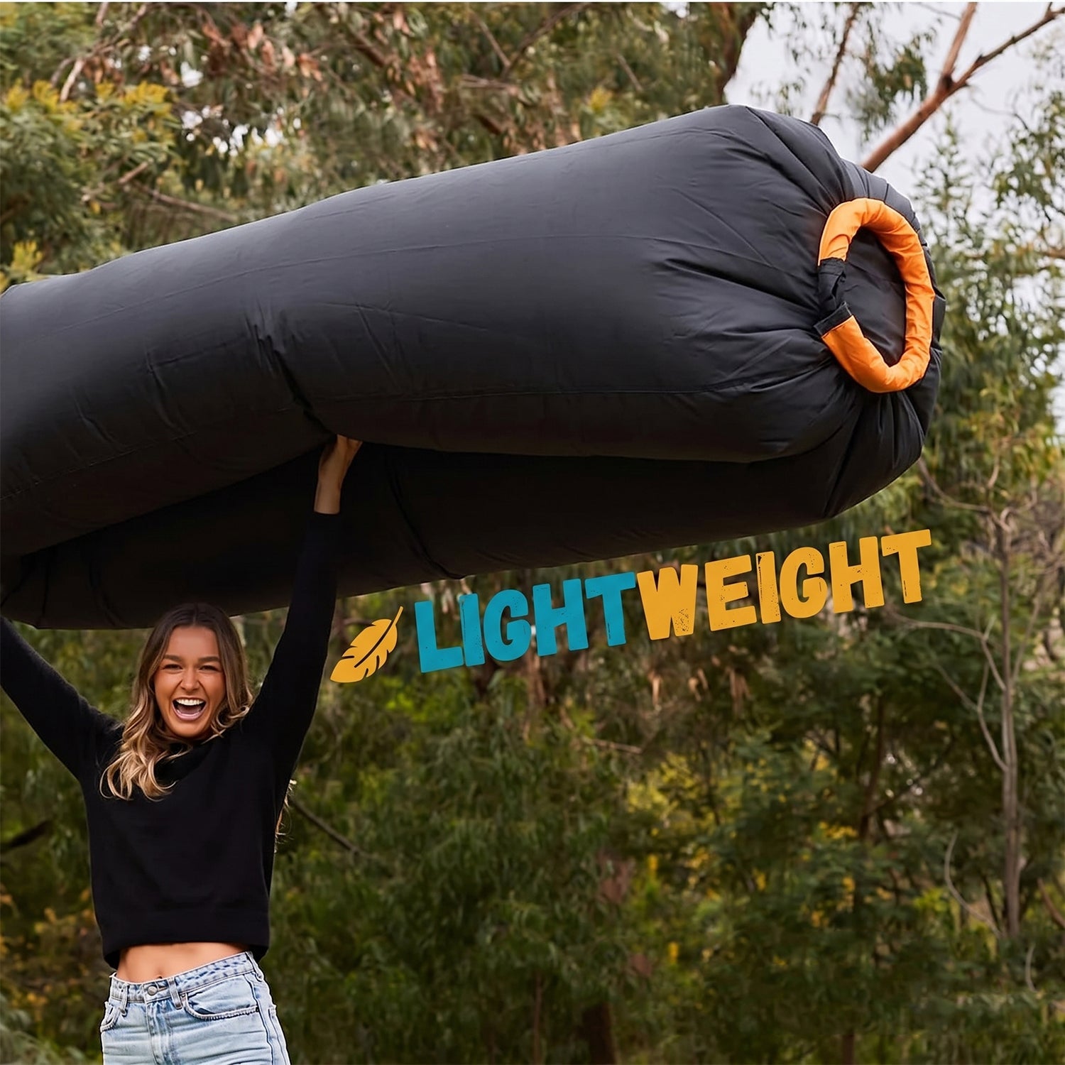 Inflatable Air Lounger Sofa Being Used Outdoors