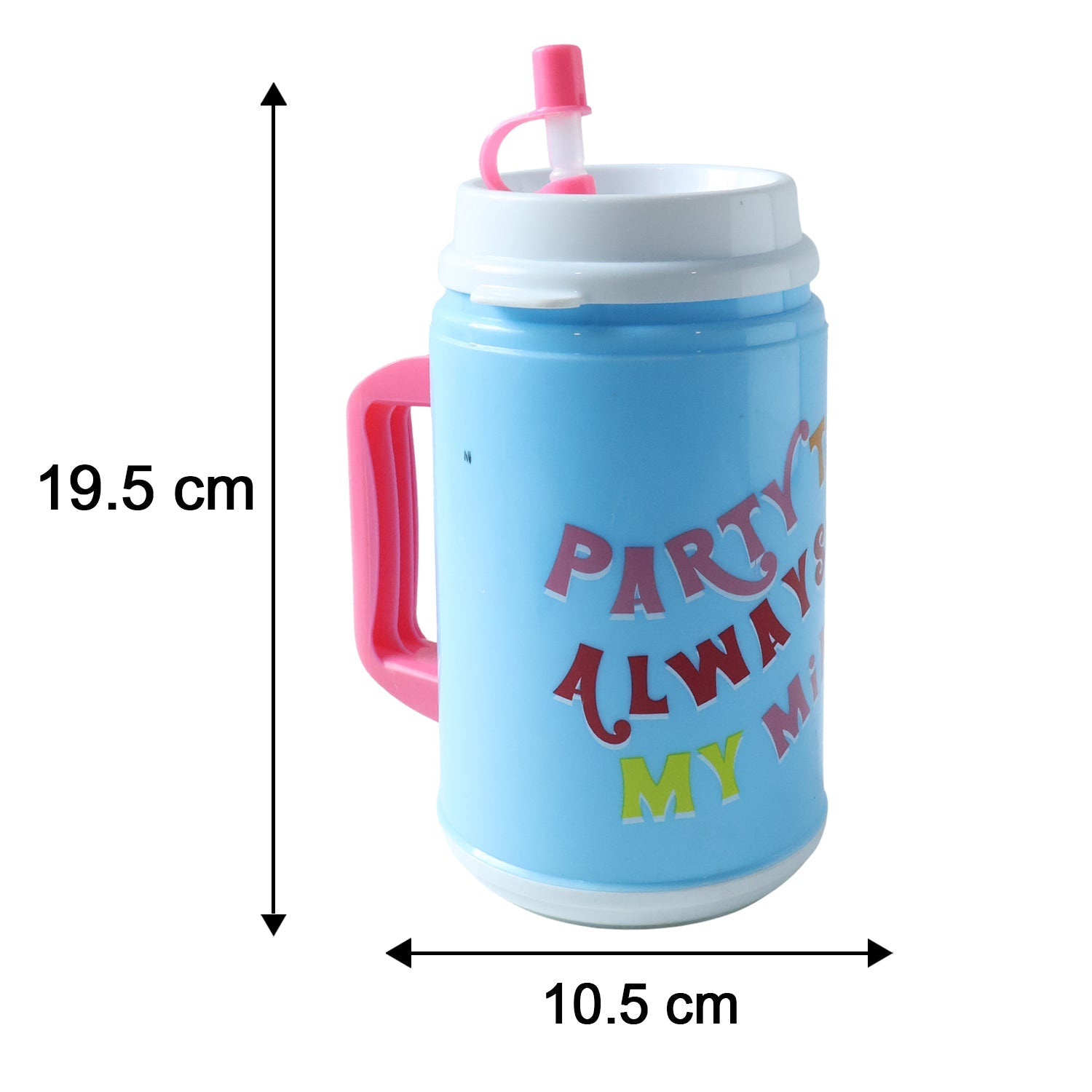 Size comparison image of insulated mug