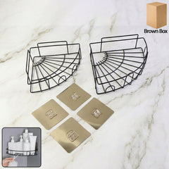 2 Pc Iron Shower Caddy Corner for bathroom storage