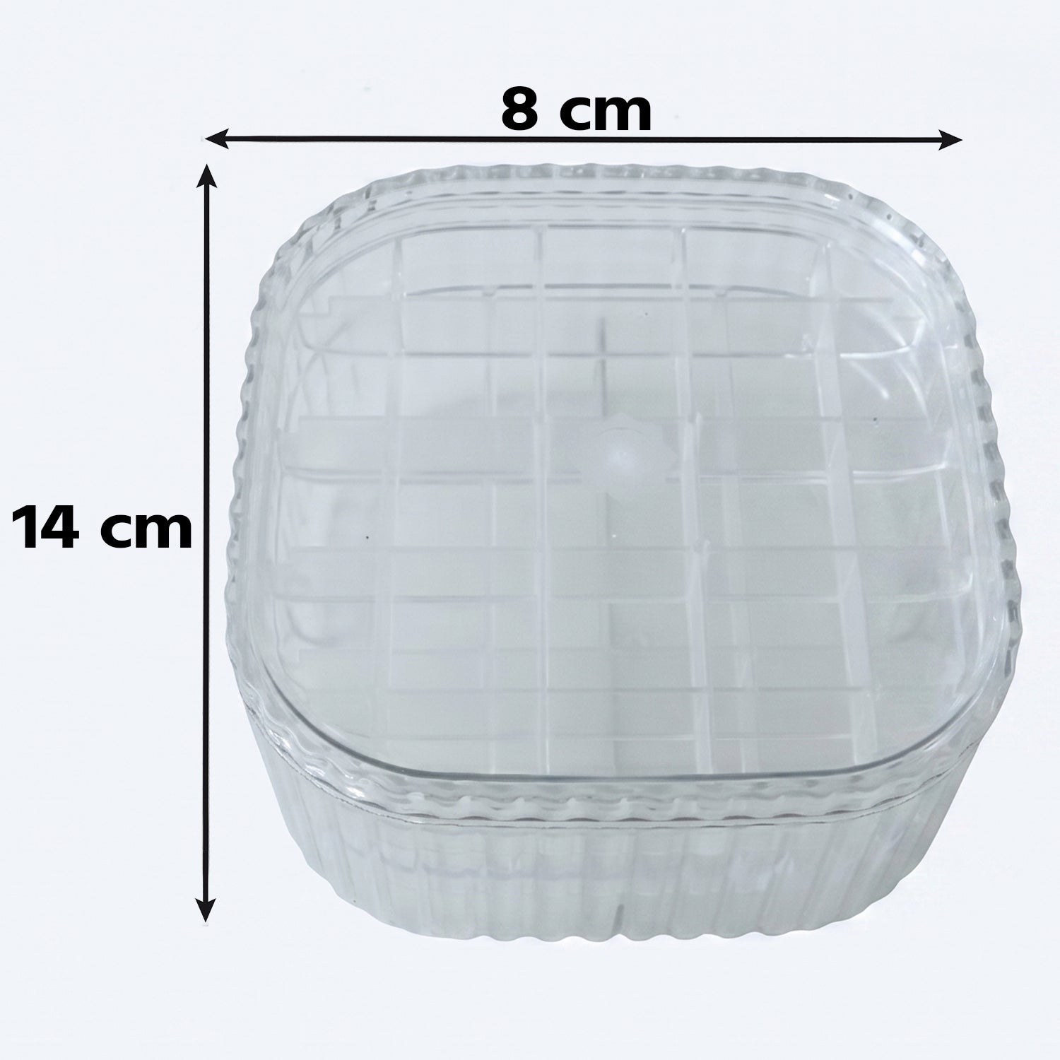 Transparent Jewellery Storage Box 3 Layer Multi Compartment Organizer (1 Pc)