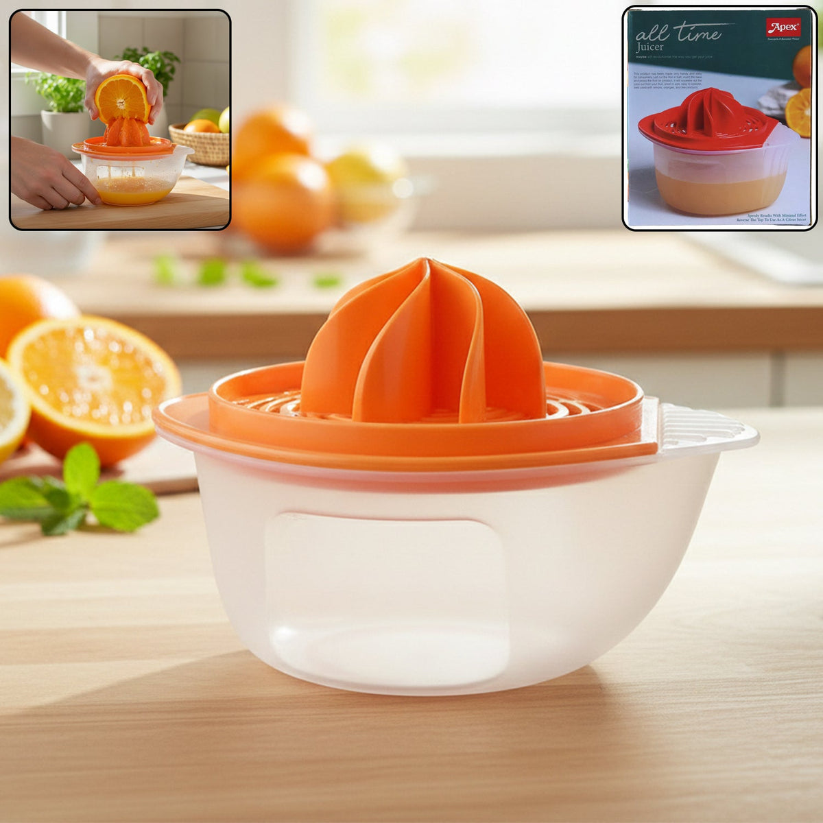Apex 2-in-1 Pomegranate Seed Remover and Citrus Juicer front view