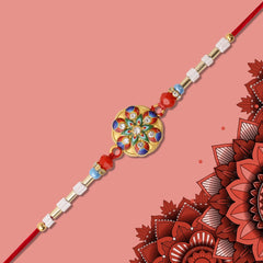 Blue & Red Petal Rakhi