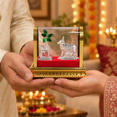 Cow idol tulsi plant detail