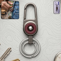 Premium Heavy Duty Metal Key Holder with Locking Carabiner Clip (1 Pc)