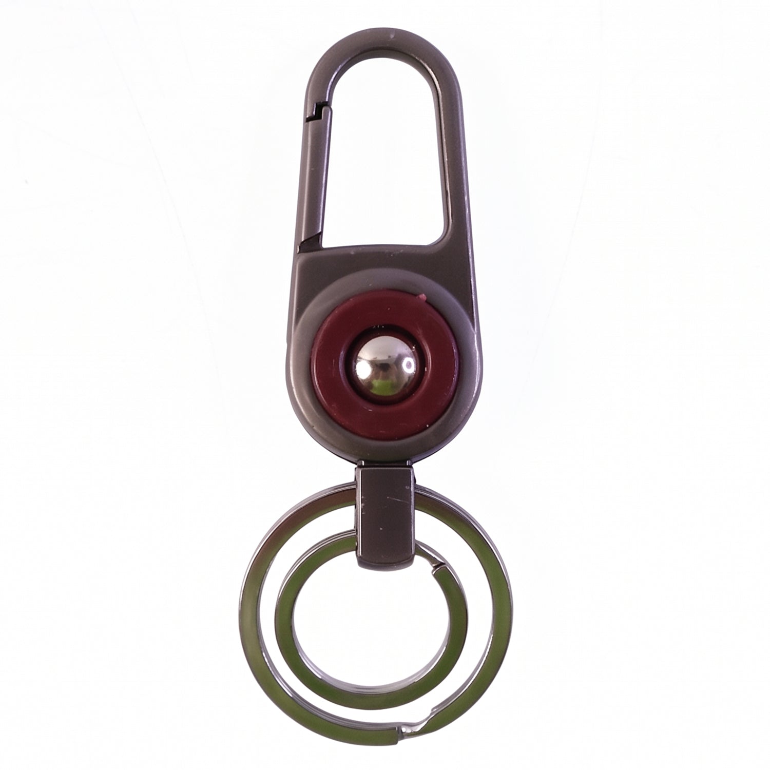 Premium Heavy Duty Metal Key Holder with Locking Carabiner Clip (1 Pc)
