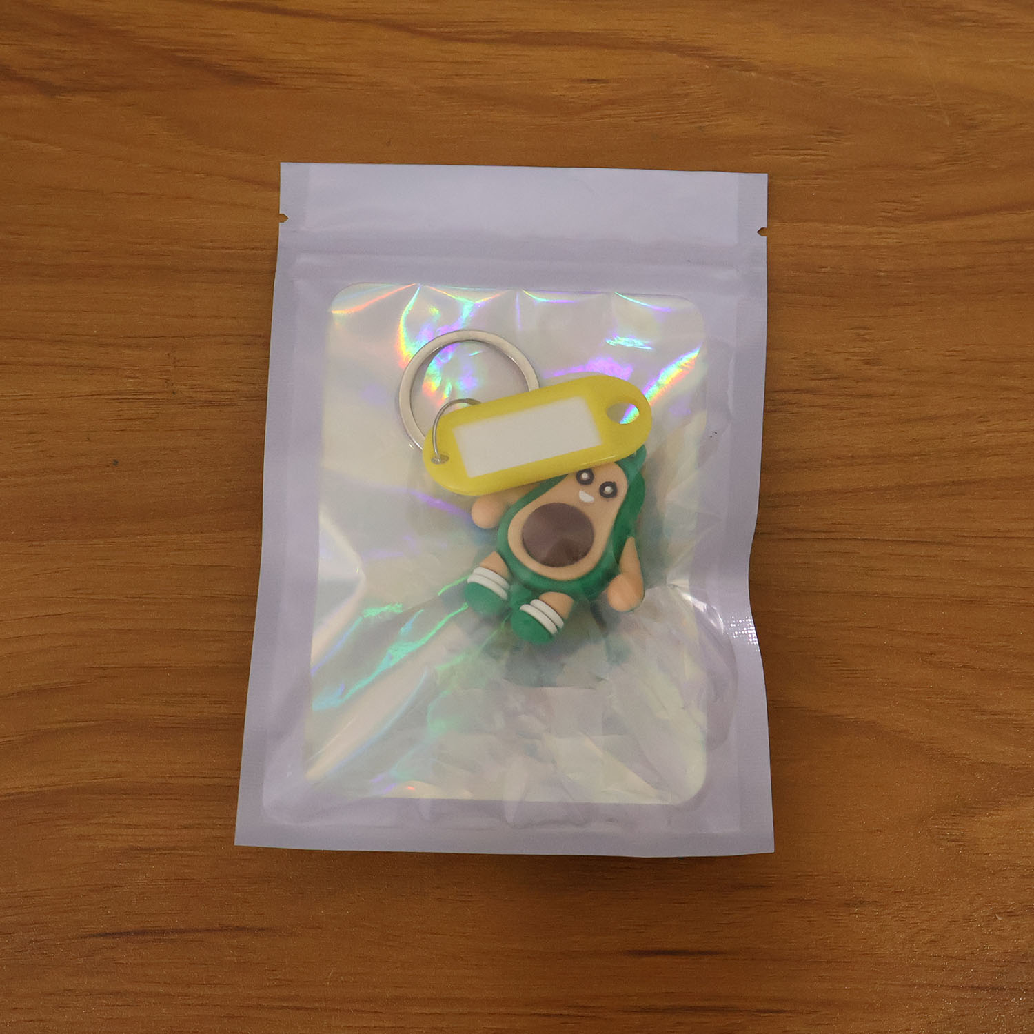 Cute Avocado Cartoon Character Keychain (1 Pc)