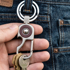 Heavy Duty Metal Key Holder with Secure Lock Keychain (1 Pc)