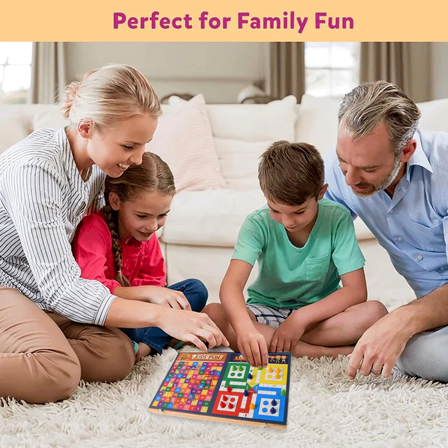 3-in-1 wooden board game set box closed, ready for travel