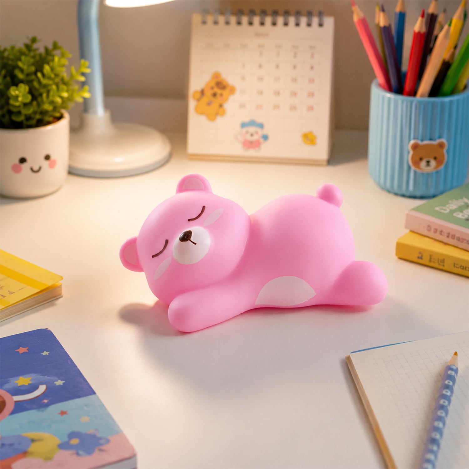 Cute bear bedside night light for kids rooms and nurseries
