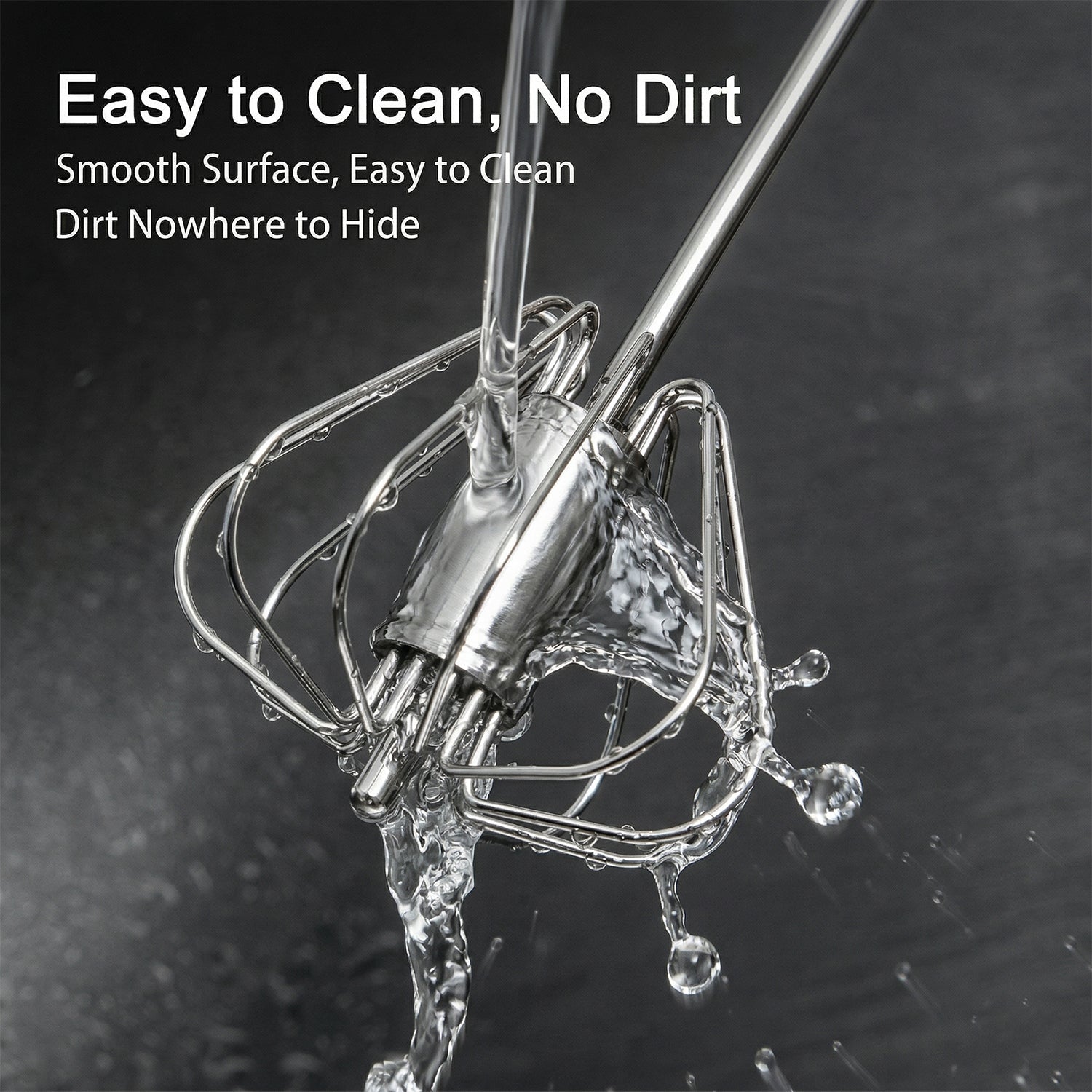 Stainless Steel Hand Push Rotary Whisk (1 Pc, 29 Cm)