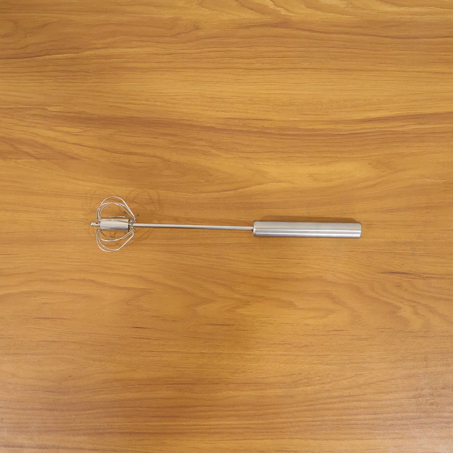 Stainless Steel Hand Push Rotary Whisk (1 Pc, 29 Cm)