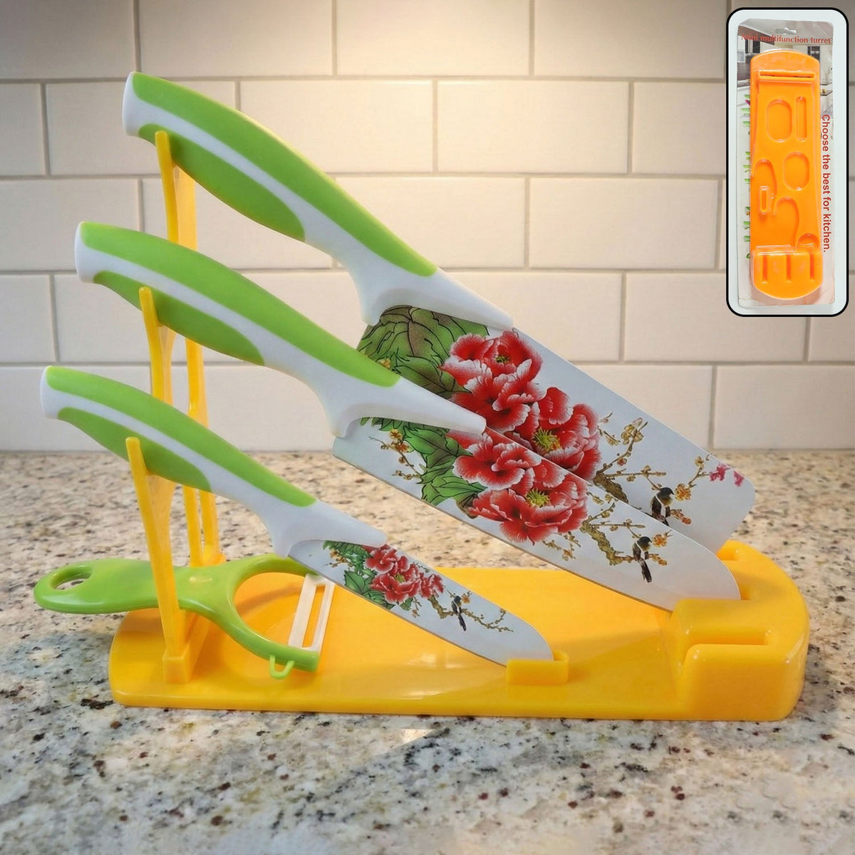 Plastic Kitchen Knife Stand with bright smooth finish