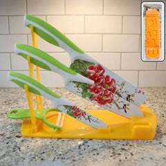 Plastic Kitchen Knife Stand with bright smooth finish