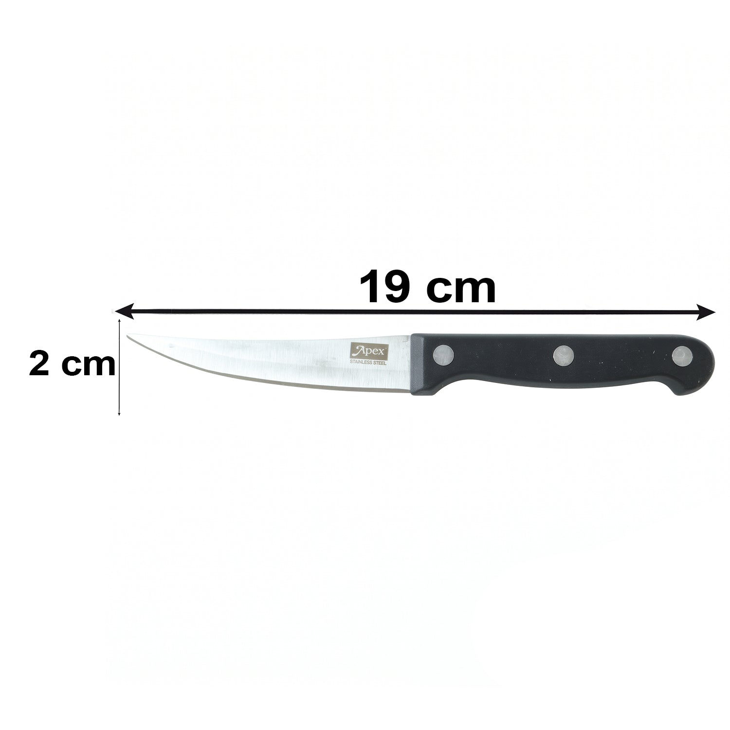 Steak knife length and size details