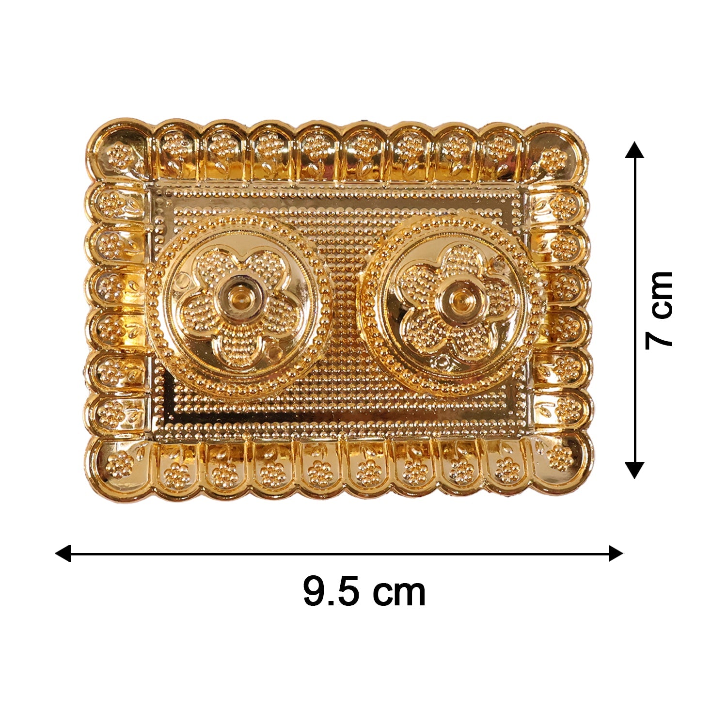 Stylish golden kumkum holder with compartments for pooja accessories