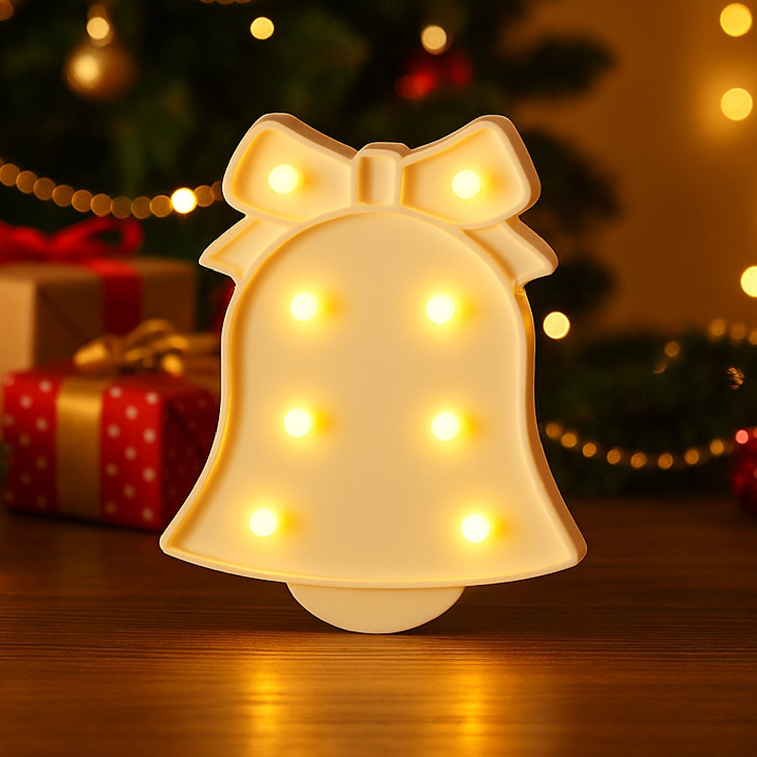 Pink Bell Shaped LED Decorative Night Light close-up
