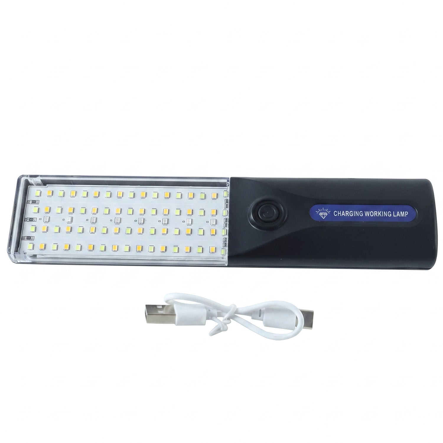 LED working lamp with hook on white background