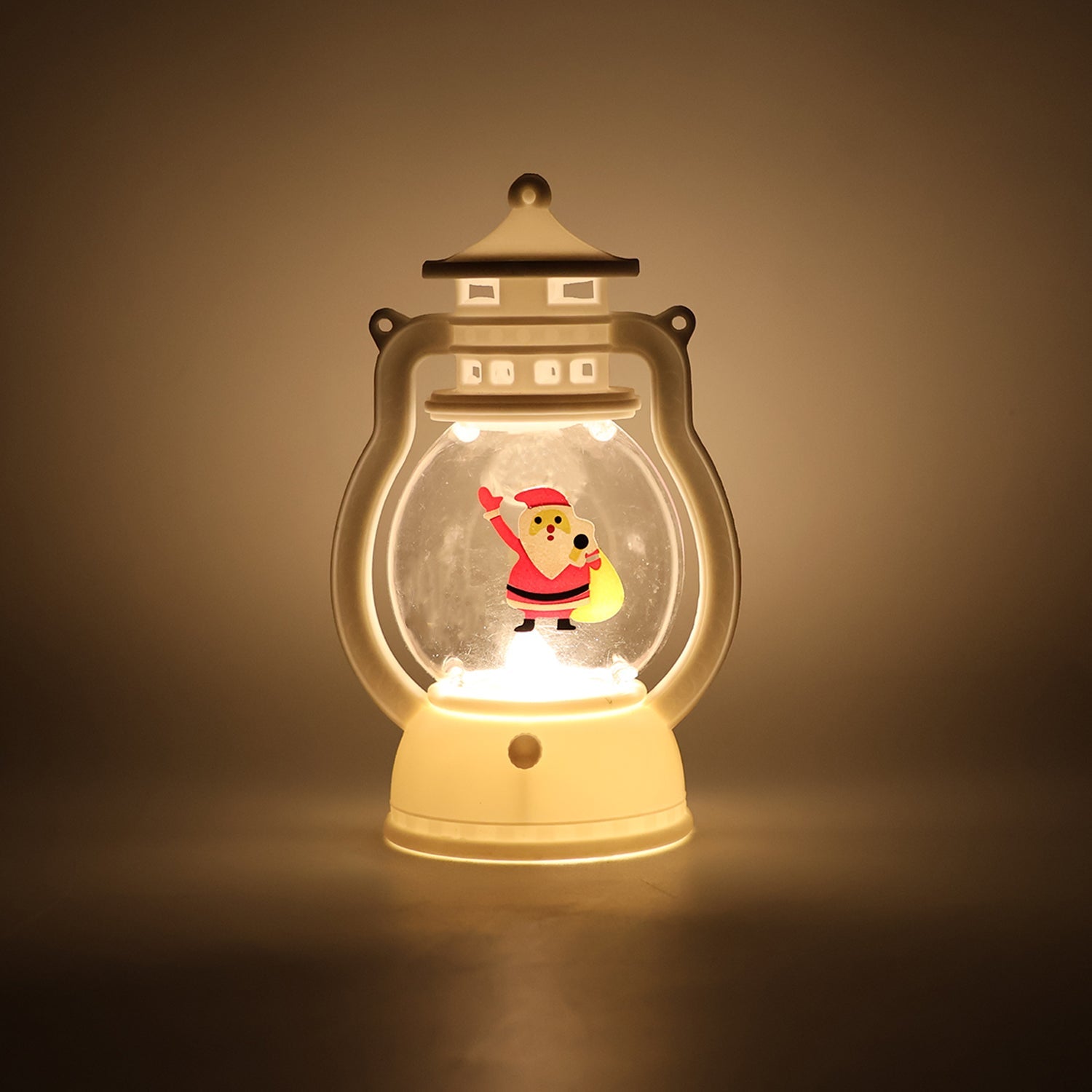 Mini LED Decorative Lantern with Santa Figurine (1 Pc)