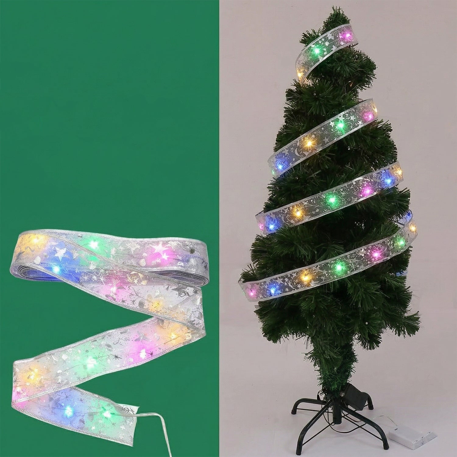 LED ribbon light strip illuminating wall dÃ©cor