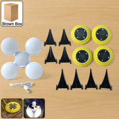 Solar Garden Light Set with multi-panel LED design