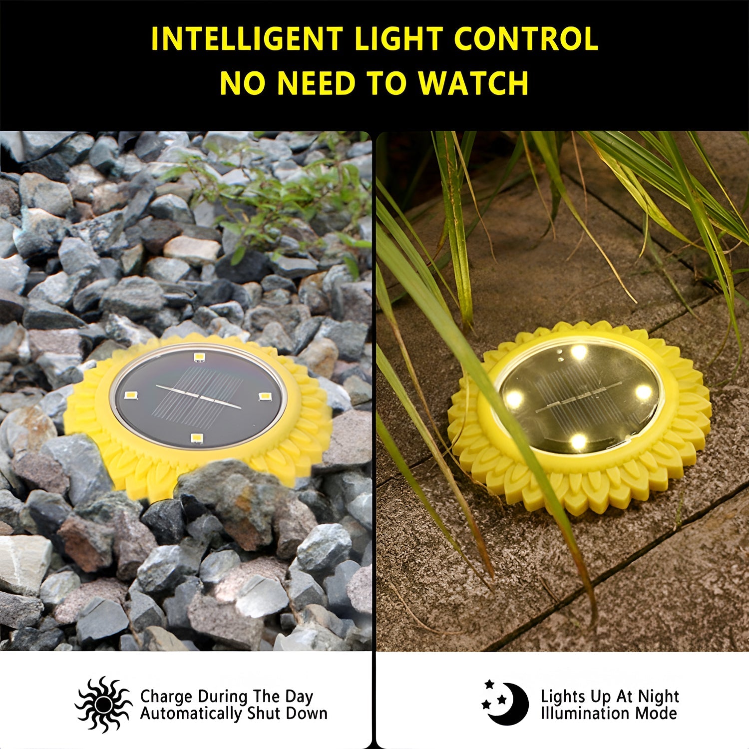 Solar powered LED garden lights for pathways