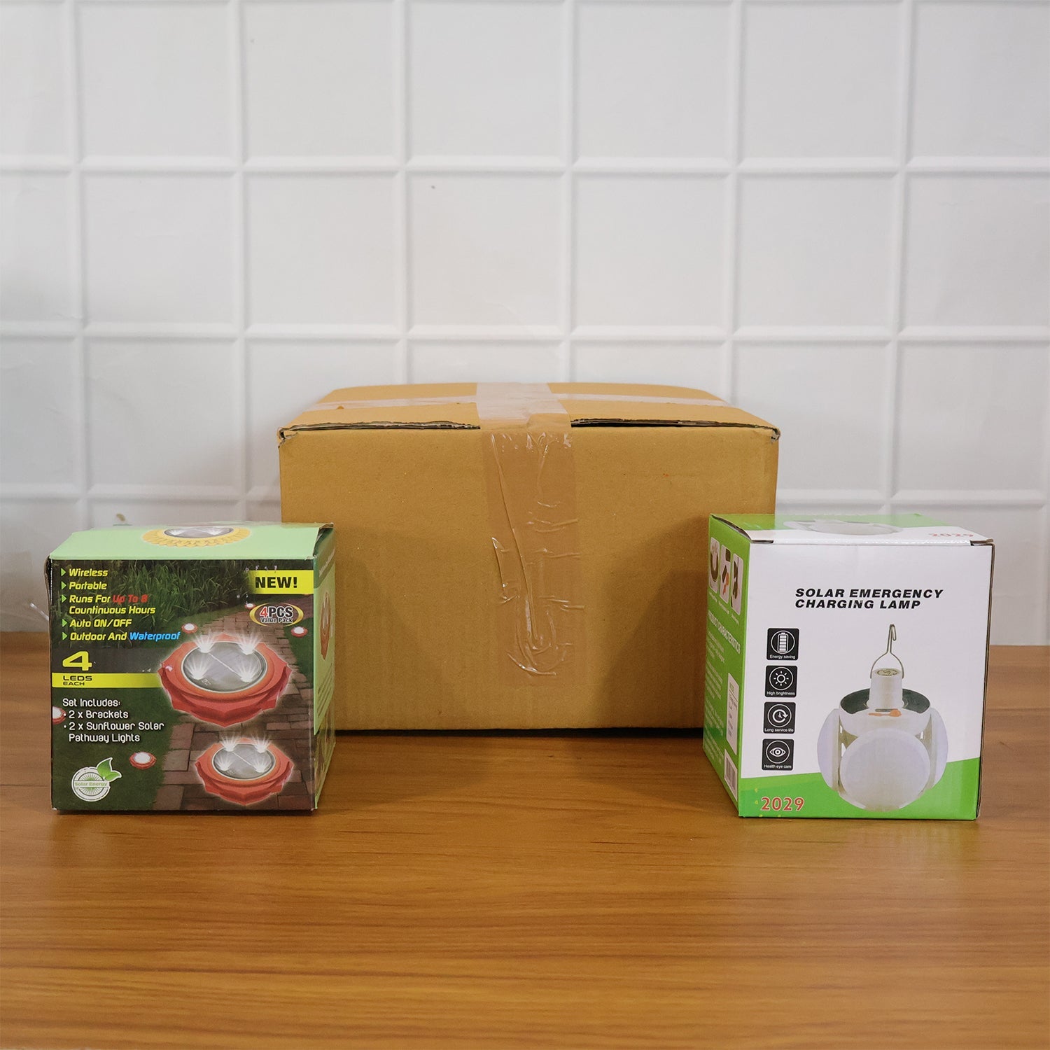 Solar Garden LED Ground Lights - Decorative 2 Pc Set