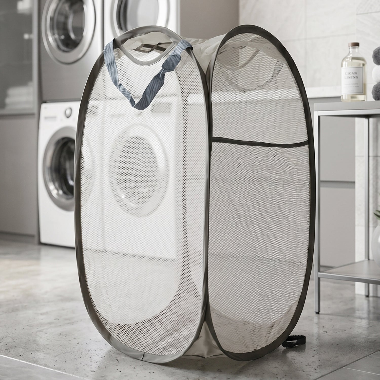 Foldable Mesh Laundry Basket Clothes Storage Bag (1 Pc, Mix Design & Size)